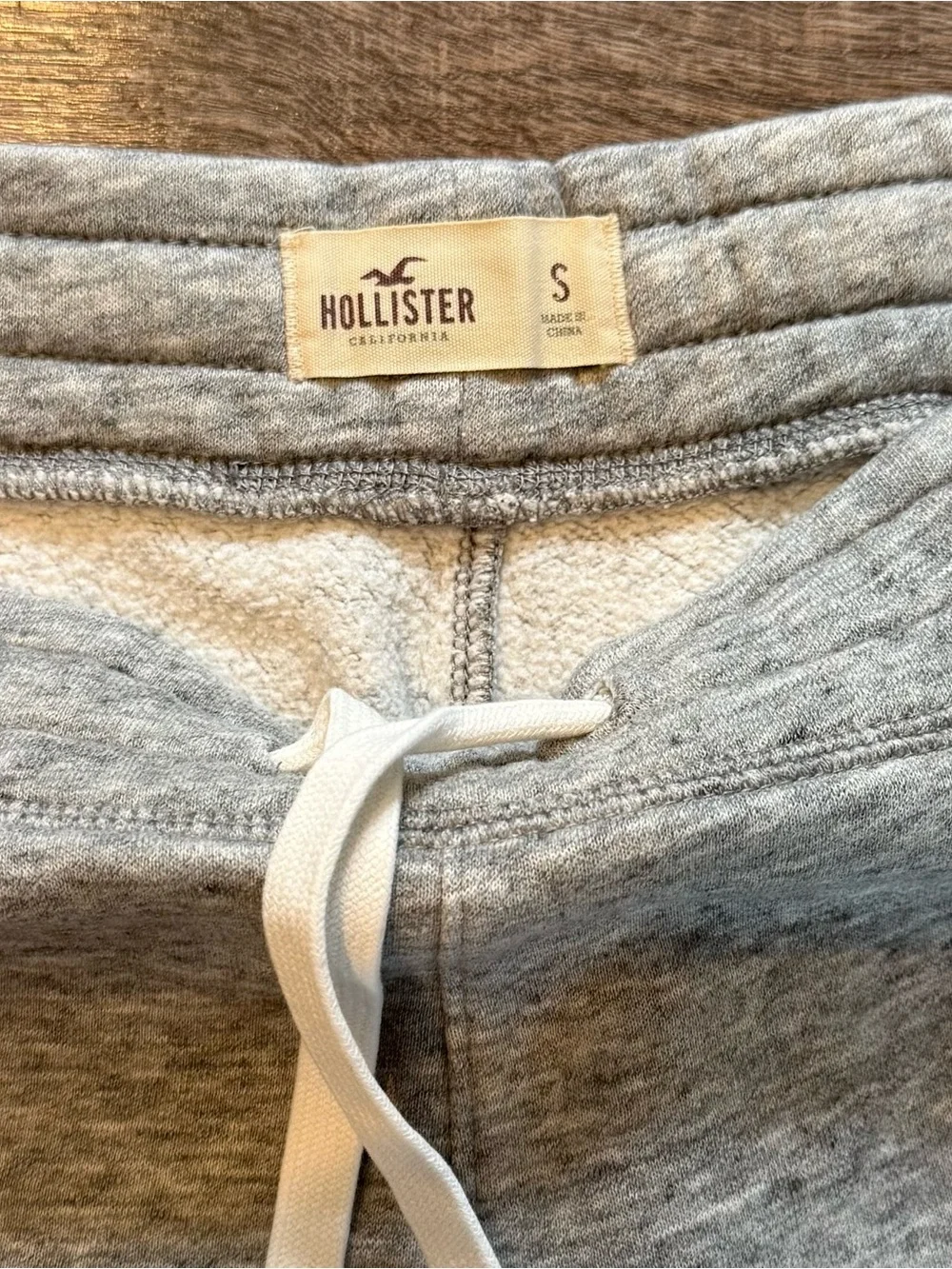 Hollister Gray Logo Lounge Shorts Drawstring Waist Y2K Vtg Small Preppy Beach